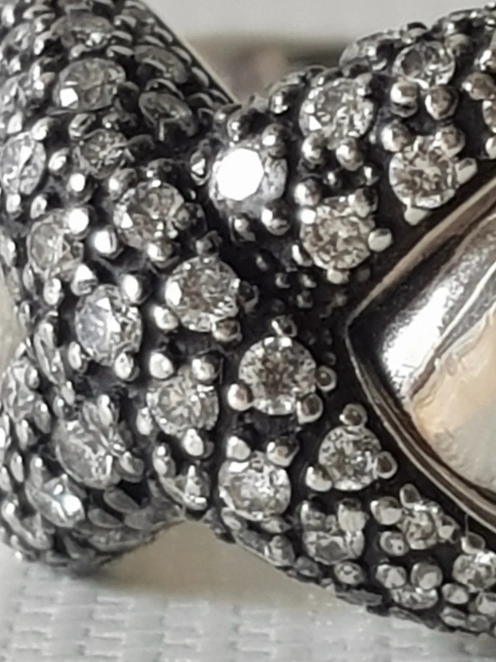 David Yurman Midnight Melange X Ring With Diamonds